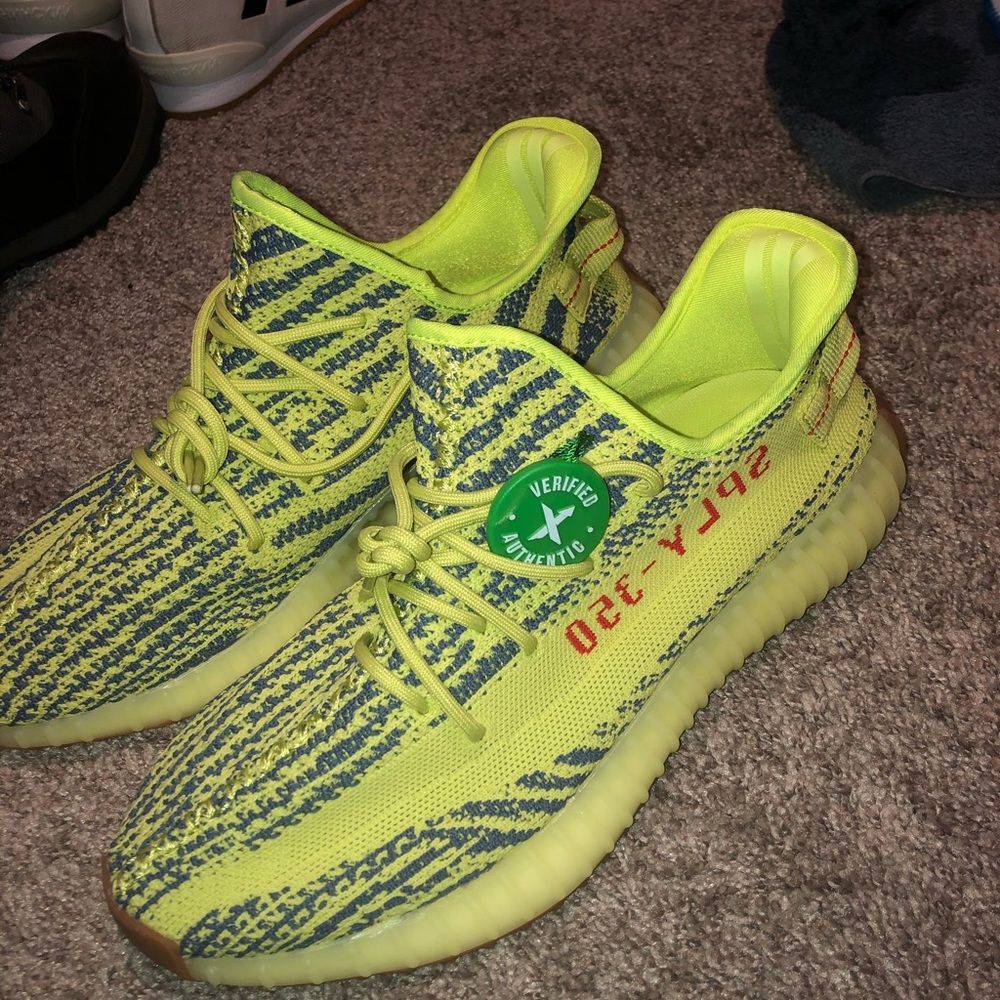 Yeezy 350 semi frozen yellows